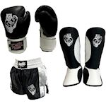 Ronin Tiger-Line Kids Kickboks Set Compleet - wit/zwart